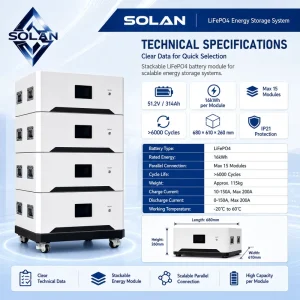 Solar Power Storage System 48V 20kW Off Grid 30kWh 20kWh LiFePO4 Battery