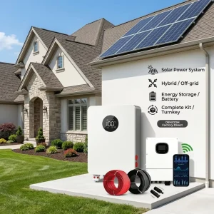 Solar Power System Complete Kit Hybrid Off Grid Solar Energy System 5kW 10kW 20kW With Battery Inverter OEM Factory