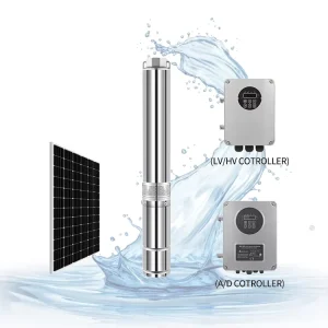 Solar Powered 24V Stainless Steel 201 Submersible Water Pump DC Brushless 0.4HP Motor High Pressure
