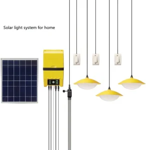 Solar Powered Light System with Power Bank and USB Charger