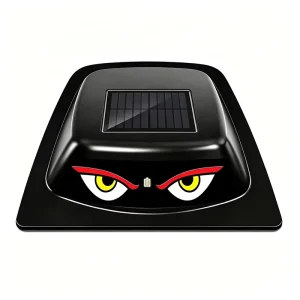 Solar Powered Universal Car Roof Radar Decorative Solar Energy Animated Eyes Decoration Warning Light