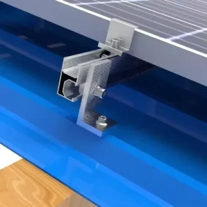 Solar Railing L Foot Bracket Solar PV Panel Mounting System Aluminum Alloy Bracket for Metal Roof