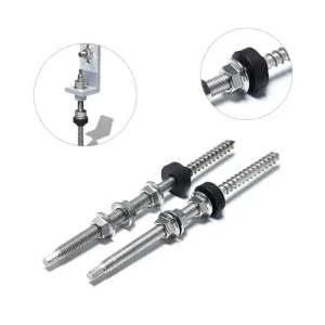 Solar Roof Fastening Hanger Bolt M10 x 200 for PV Module Mounting