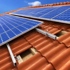 Solar Roof Mounting System Solar Panel Mounting Aluminum 20cm Rail for Solar Energy System