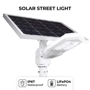 Solar Street Light 60W/90W/120W IP67 Waterproof Aluminum and Glass CE/RoHS Certified, 1-Year Warranty, LiFePO4 Battery