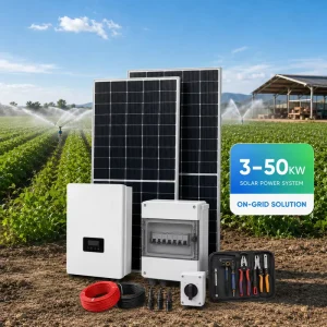 Solar System 5KW 50KW MPPT Grid Inverter Solar Panel Systems Agricultural Irrigation Hybrid Power System