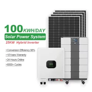 Solar System Household Energy Storage System 10-20KW Stackable Hybrid Grid LiFePO4 Battery IP65 5-Year Warranty