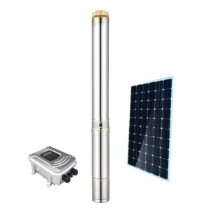 Solar Water Pump DC Stainless Steel Submersible Well Pump Brushless Motor High Pressure 3/4/6 Inch for Irrigation