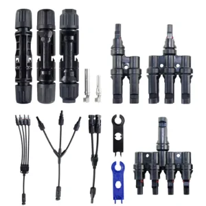 Solar connectors Accessories For Copper Solar Panel Photovoltaic Connector Terminal Assembly IP68 Waterproof Head