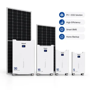 Solard Energy Station Stackable LiFePO4 10 Year Warranty WIFI Smart Monitoring High Capacity Reliable 32kWh Solar Energy Storage
