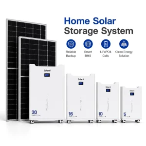 Solard High Capacity Deep Cycle Stackable Hybrid Grid WIFI Smart Monitoring Backup Safe LiFePO4 32kWh Energy Storage Battery