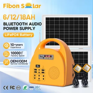 Source Factory LiFePO4 Battery Phosphate Small Portable Solar Energy System Radio FM Solar Home Energy Storage Station