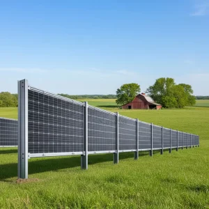 Space Saving Farm PV Fence Vertical Bifacial Solar Panel Fence Mounting Bracket for Efficient Solar Energy Solutions