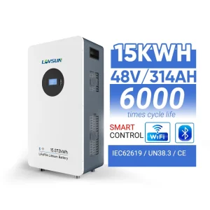 Split 48V 314Ah 15KWh IP20 6000 Cycles RS485 CAN Floor Mounted LiFePO4 Battery for Indoor Use