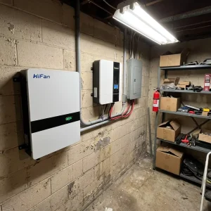Split Growatt Solar Energy Storage System 5000W Grid Inverter 10KWh LiFePO4 Wall Battery 240VAC 2 Year Warranty Model SPF 5000