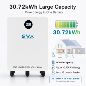 Split Hybrid 14.34kWh 51.2V 560Ah Wall Mounted Solar Lithium Battery Pack All in one ESS