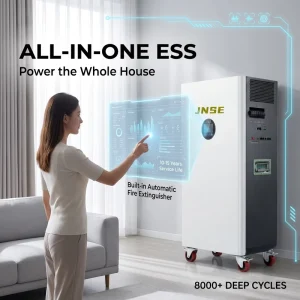 Split Integrated Solar System 51.2V 200Ah Zero Space Waste Hybrid Inverter LiFePO4 Battery Easy Installation Smart