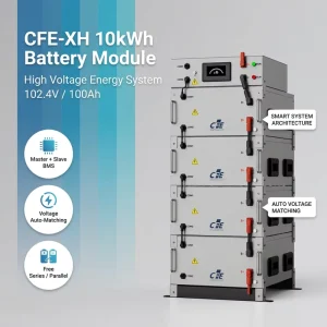 Stackable High Voltage LiFePO4 LFP Storage Battery 40kWh CFE-XH Series for 70kWh 280kWh On-Grid Solar Energy System Smart BMS