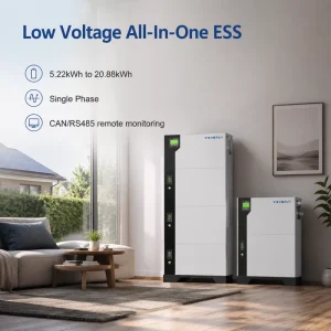 Stackable Home Energy Storage System Equipment 102Ah 51.2V 5.22kWh to 10.44kWh to 15.66kWh to 20.88kWh