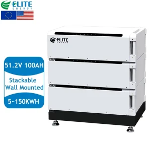 Stackable LiFePO4 Batteries 48V BMS Solar Lithium Ion Battery 100Ah 5Kwh 10Kwh Home Energy Storage System 51.2V