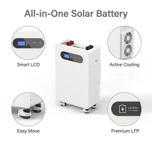 Stackable Lithium Ion Battery 51.2V 200Ah 10kWh Solar ESS for Hybrid Off Grid Inverter Power System