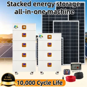Stackable PV Hybrid Pure Sine Wave Inverter MPPT Controller 15KW 30KWh LiFePO4 Battery Expandable 60KW Grid Solar Storage System
