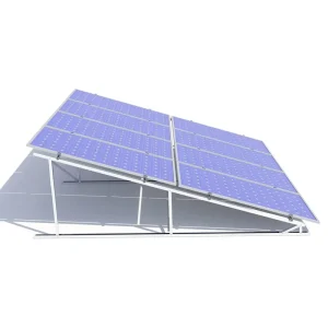 Stainless Steel Flat Roof Solar Panel Mounting System With Concrete Foundation Racking PV Mounting Systems
