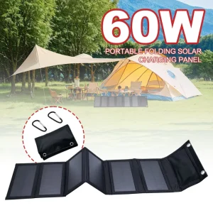 Stock 60W Solar Panels Usb Charger Portable Foldable Mini Six Slices Folding Solar Panel Outdoor Portable Solar Panel