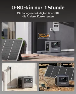 Sun Power Generator Silent Generator 2800W Expandable Vertical Solar Portable Power Station