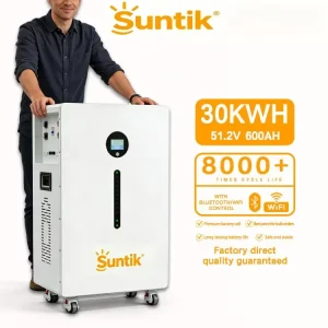 Suntik 51.2V 600Ah LiFePO4 Stackable Split Battery 10-Year Warranty Smart BMS 8000 Cycle Safety IP65 Protection