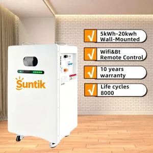 Suntik LiFePO4 51.2V 5-20kWh Hybrid Grid-Connected AC Rack-Mounted Stackable Split System IP65 Protection Home Appliances