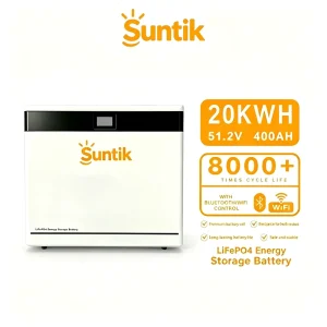 Suntik Split LiFePO4 Energy Storage Battery for Home Appliances IP65 CAN Ten Year Warranty Intelligent BMS 8000 Cycle Safe