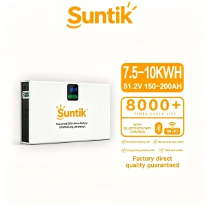 Suntik Split Ten Year Warranty IP65 CAN BMS 8000 Cycle Safe Household ESS Lithium Battery Environmental Easy Installation