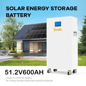 Suntik Ten Year Warranty LiFePO4 51.2V 30kWh Stackable Supports Customized Smart BMS 8000 Cycle Safety Environmental Home