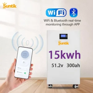 Suntik Ten Year Warranty LiFePO4 Supports Customized Smart BMS 51.2V 15kWh 8000 Cycle Safety Environmental Protection Easy Home