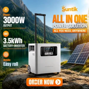Supply 3000W Lifepo4 Mobile Tragbare Powerstation 3500Wh 120V 240V Dual-Voltage Solar Generator Portable Power Station