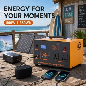 Survival Gear Hunting Trip 360Wh 500W Lithium Battery Power Station Portable Generator Case Customized OEM