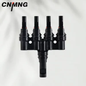 太阳能电缆连接器 T 型分支 4 对 1 30A 1000V 光伏连接器 带镀锡铜触点