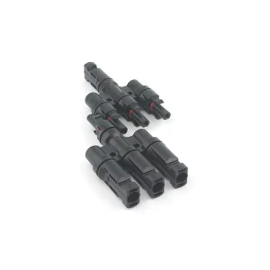 T3 Black Photovoltaic Connector Low Voltage Solar Connector Solar Cable Adapter