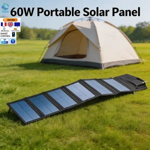 TC 6-Fold Mono PERC Portable Solar Panel for Camping Phone Charging