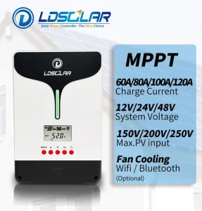 TD41015F Real-Time Energy Statistics 100A 150V MPPT Charge Controller, 98.5% Efficiency, 5200W Maximum PV, Lighting Controller