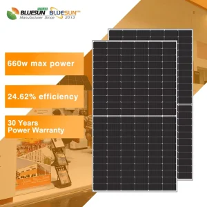 TOPCon 660W Bifacial Solar Panel 24.62% Module Efficiency Double Sided PV Module for Home Industrial Energy System