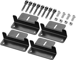 TP-LKR01 Black Anodized Solar Panel Mounting Holder Brackets Z-Shaped Aluminum Alloy RV Roof Bus System 0-60