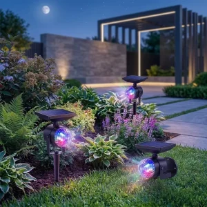 TSINYE Solar Light Trampoline Lights Solar Powered Outdoor Garden Children Playing Waterproof Accessories 7 Colors Sensor Decor
