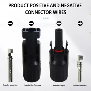 TUV CE 认证 MC4 太阳能连接器 1000V 30A 防水太阳能电缆连接器 适用于太阳能发电系统