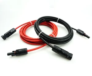 TUV CQC认证1000伏光伏电线12AWG 4平方毫米1m太阳能光伏电缆连接器延长电缆太阳能电池线
