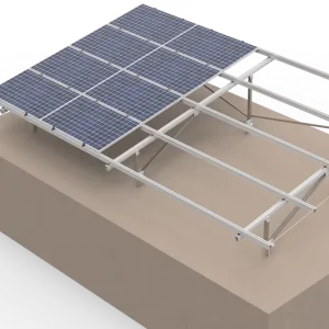 TUV Hot-Dip Galvanized Steel and Aluminum Hybrid PV Panel Solar Ground Mounting System, 56 m/s Wind Load, 2.4 kN/m Snow