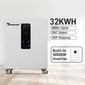 Tewaycell All in One ESS 51.2V 300Ah 400Ah 628Ah 16KWh 20KWH 32kwh With 10kw Inverter for Solar Energy Storage Systems