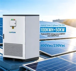 Three Phase High Voltage Cabinet 50kW 100kWh LiFePO4 IP54 Solar Energy Storage System All-in-One PV ESS Cabinet for Industrial