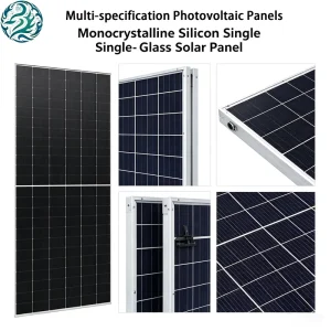 Tier 1 Quality N Type Mono Solar Panel 600W 650W Single Glass Monocrystalline PV Module TUV CE Certified High Power Solar Plate